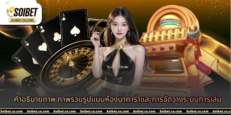 คำอธิบายภาพ ภาพรวมรูปแบบห้องบาคาร่าและการจัดวางระบบการเล่น